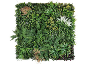 Verticaal Sauvage" plantenpaneel - Set van 4 - 1.00 x 1.00 m - Groen