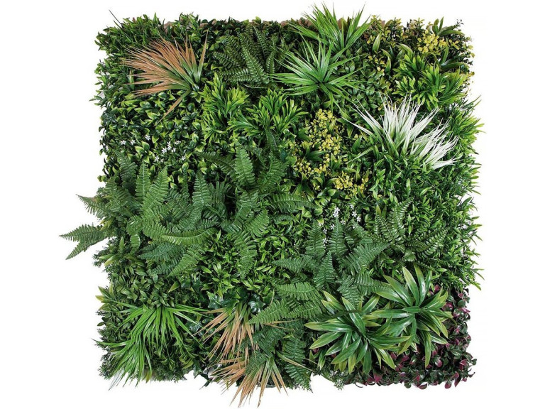 Verticaal Sauvage" plantenpaneel - Set van 4 - 1.00 x 1.00 m - Groen