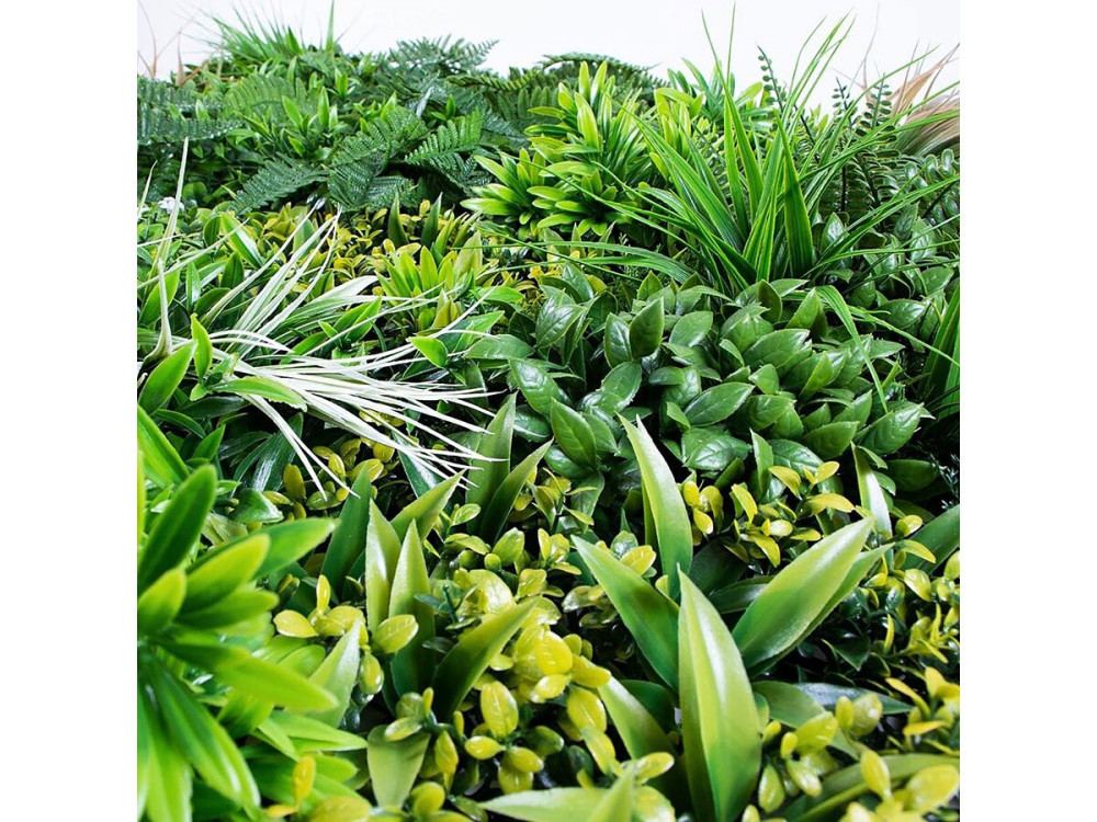 Verticaal Sauvage" plantenpaneel - Set van 4 - 1.00 x 1.00 m - Groen