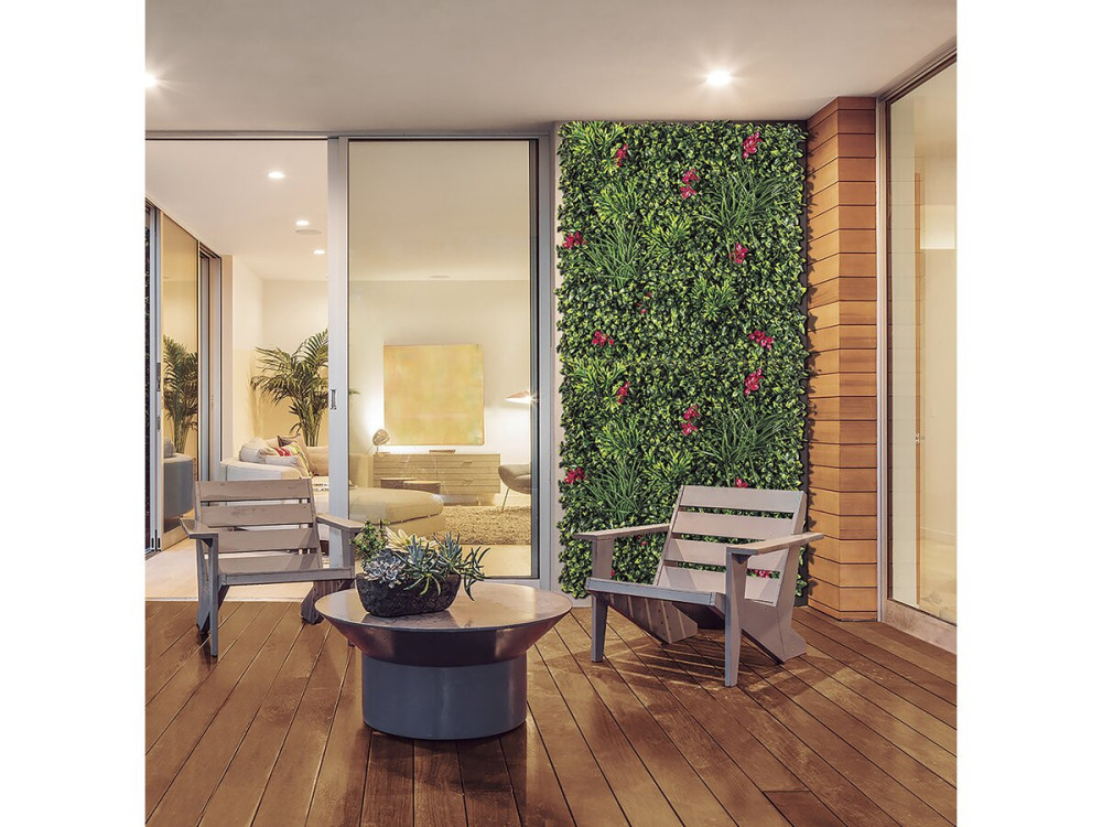 Graspaneel - "Vertical Villa" - Set van 4 - 1.00 x 1.00 m - Groen