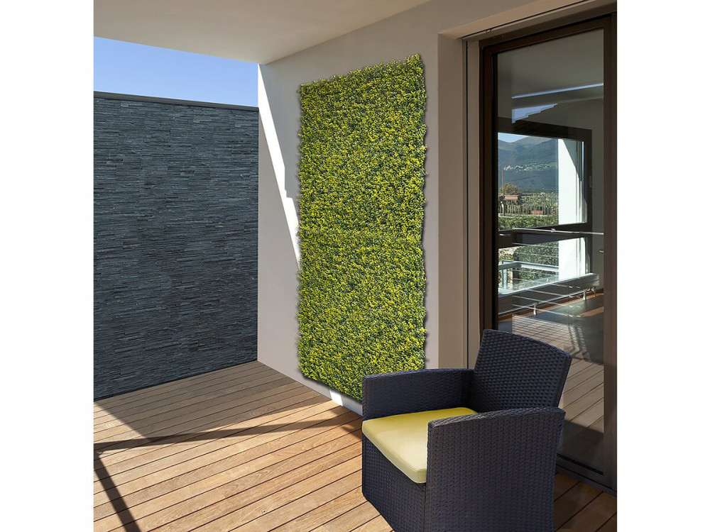 Verticaal Buxus" plantenpaneel - Set van 4 - 1,00 x 1,00 m - Groen