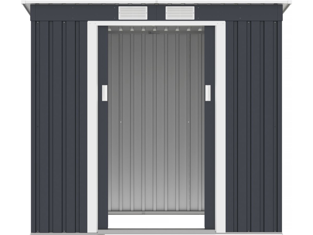 Metalen tuinhuis met enkel dak "Austin" 2,43 m² - Grijs