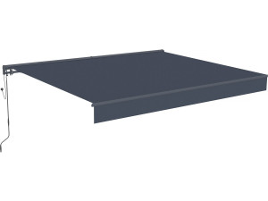 4 x 3 m "Ombra 4" gemotoriseerde oprolbare aluminium luifel - Antraciet grijs