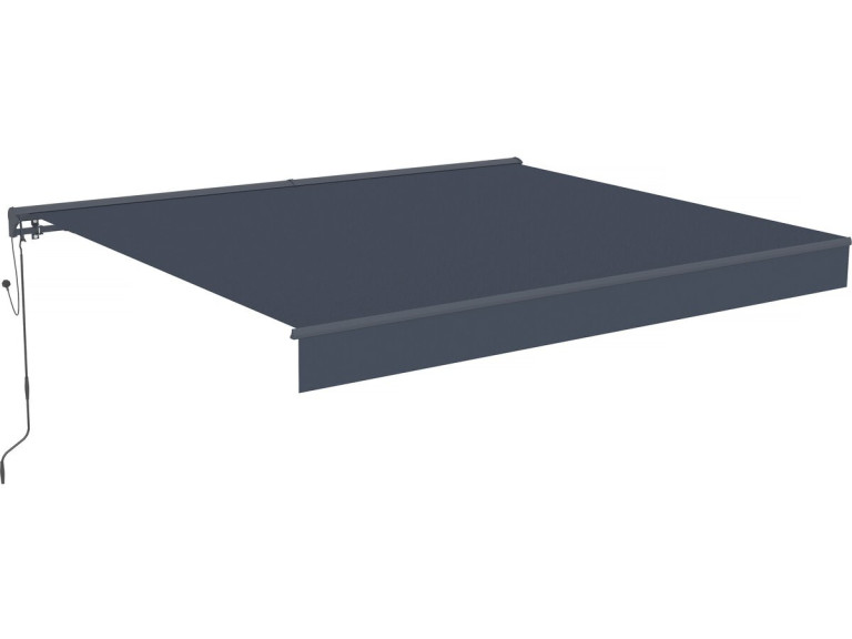 4 x 3 m "Ombra 4" gemotoriseerde oprolbare aluminium luifel - Antraciet grijs