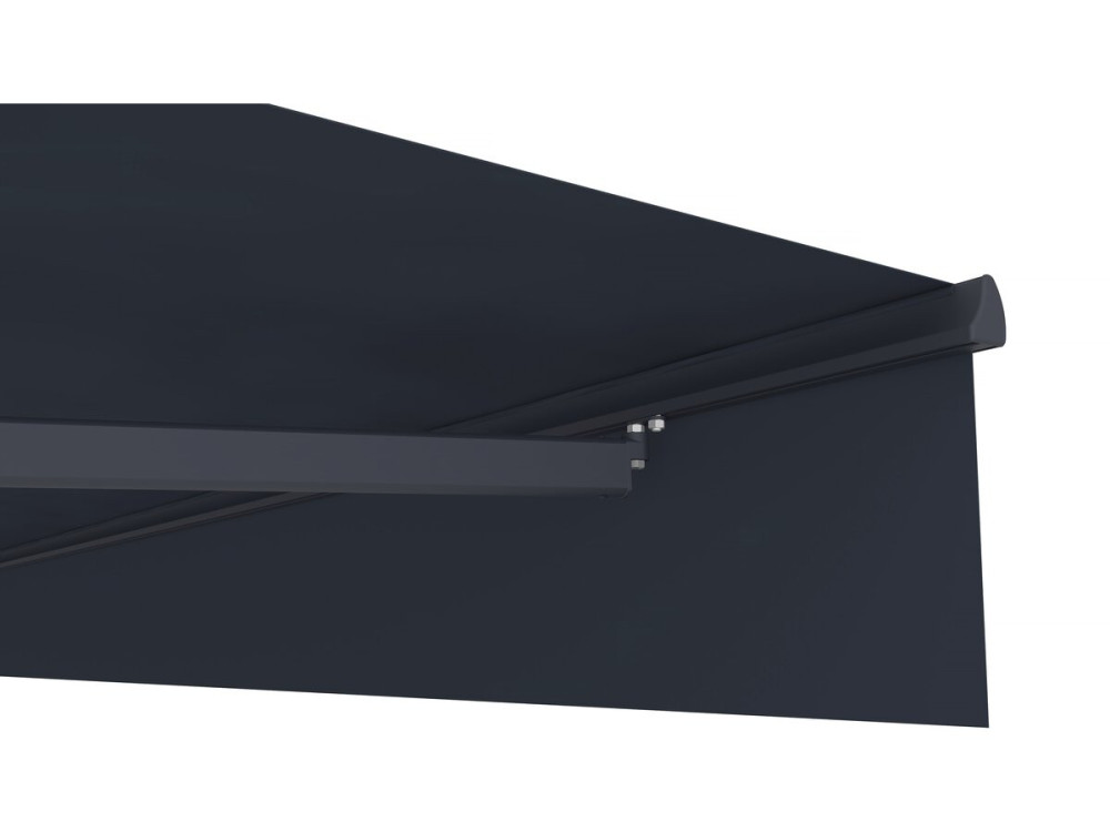 4 x 3 m "Ombra 4" gemotoriseerde oprolbare aluminium luifel - Antraciet grijs