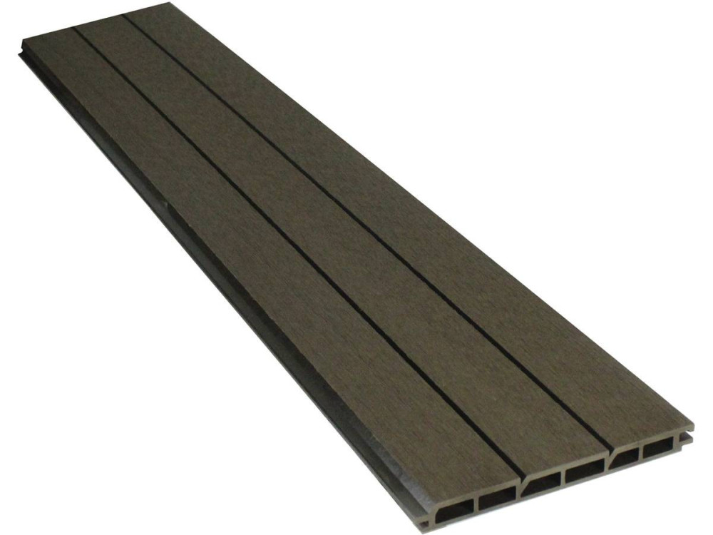 Schutting set composiet 8 x 1,6 m - Gratis bevestigingsset - Bruin - kastanjebruin