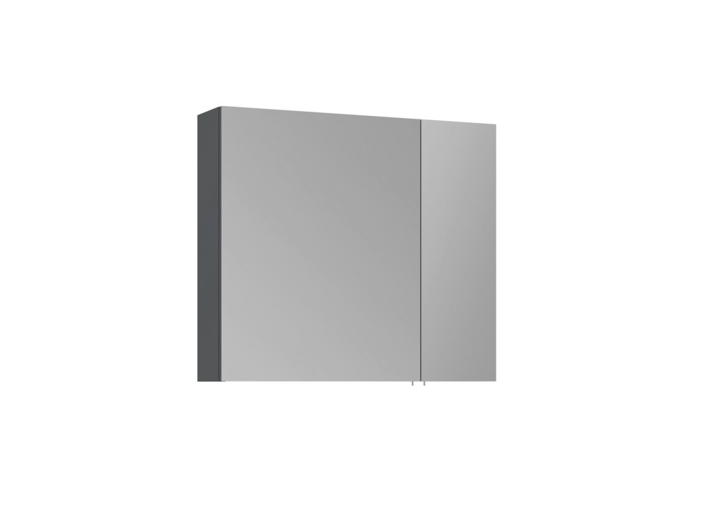 Badkamermeubel met spiegel "Side 80" - 79 x 16 x 66 cm - Mat antraciet