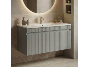 Wastafelmeubel "Tivoli 100" - 100 x 45 x 57 cm - Matte Cashmere 2