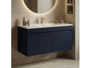 Wastafelmeubel "Tivoli 100" - 100 x 45 x 57 cm - Mat marineblauw 2