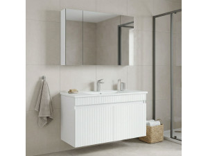 Wastafelmeubel met spiegel (2-delig) "Tivoli 100" - 100 x 45 x 66 cm - Matwit 2