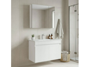 Wastafelmeubel met spiegel (2-delig) "Tivoli 85" - 85 x 45 x 57 cm - Matwit 2