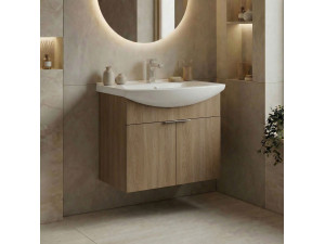 Wastafelmeubel "Purus 65" - 65 x 50 x 58 cm - Sonomo Oak 2