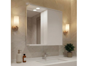 Badkamermeubel met spiegel "Purus 80" - 75 x 18 x 68 cm - Wit 2