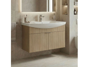 Wastafelmeubel "Purus 80" - 80 x 50 x 58 cm - Sonomo Oak 2