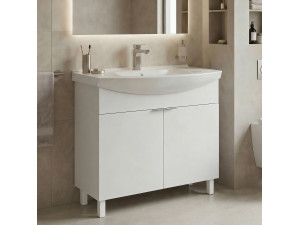 Wastafelmeubel "Purus 80" - 80 x 50 x 83 cm - Wit 2