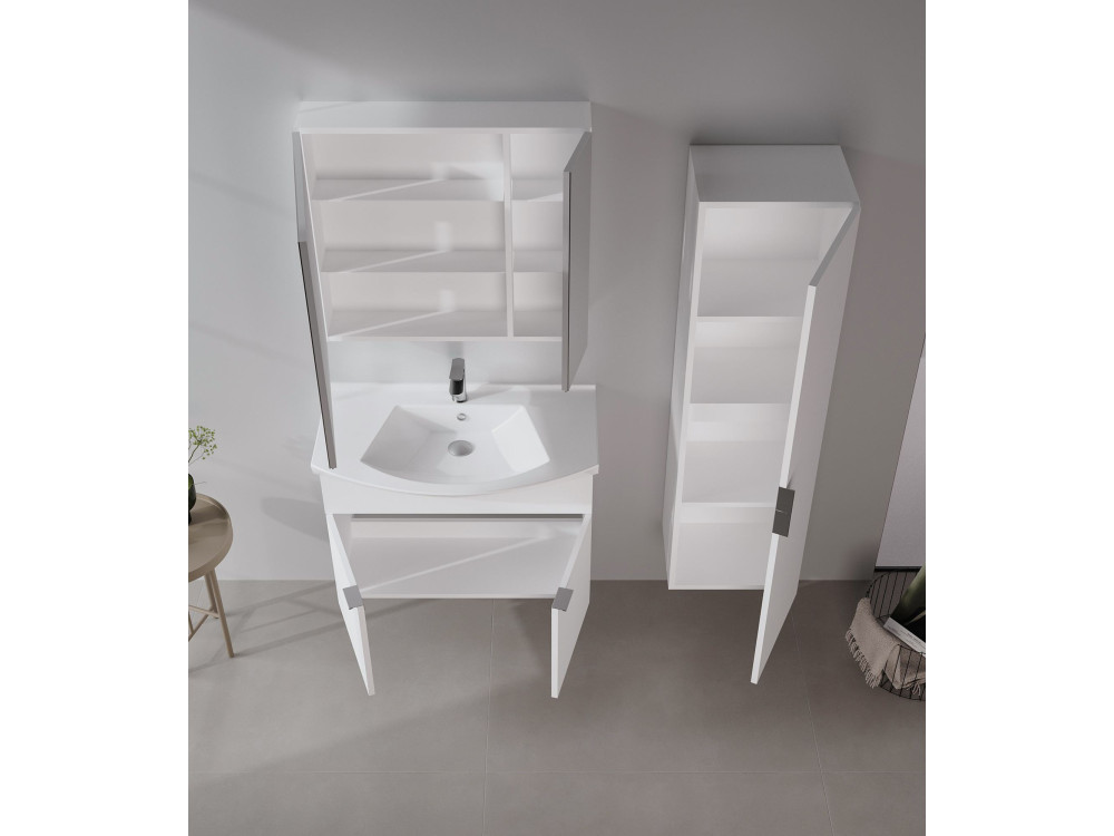 Wastafelmeubel "Purus 80" - 80 x 50 x 58 cm - Wit
