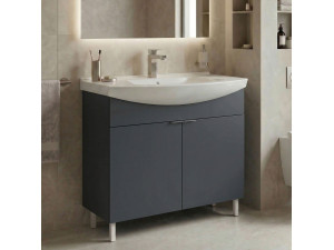 Wastafelmeubel "Purus 80" - 80 x 50 x 83 cm - Mat antraciet 2