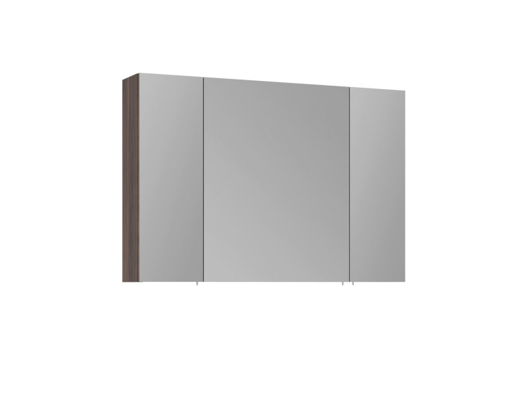 Badkamermeubel met spiegel "Side 100" - 100 x 16 x 66 cm - Dark Walnut