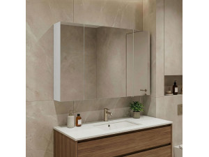 Badkamermeubel met spiegel "Side 100" - 100 x 16 x 66 cm - Matwit 2