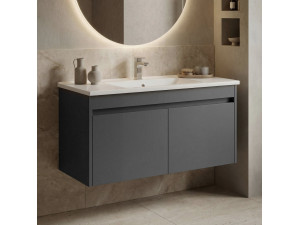 Wastafelmeubel "Side 100 v3" - 100 x 45 x 52 cm - Mat antraciet 2