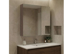 Badkamermeubel met spiegel "Side 60" - 60 x 16 x 66 cm - Dark Walnut 2