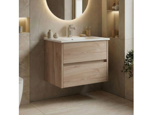 Wastafelmeubel "Side 65 v2" - 65 x 45 x 52 cm - Eiken 2