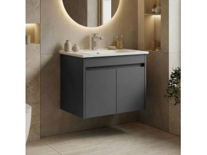 Wastafelmeubel "Side 65 v2" - 65 x 45 x 52 cm - Mat antraciet 2