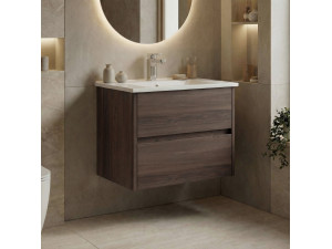 Wastafelmeubel "Side 65 v2" - 65 x 45 x 52 cm - Dark Walnut 2