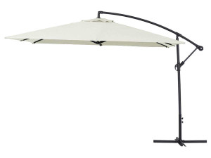Parasol vrijhangend tuin zweefparasol Aluminium "Ilios 3" - Vierkant - 3 x 3 m - Ecru