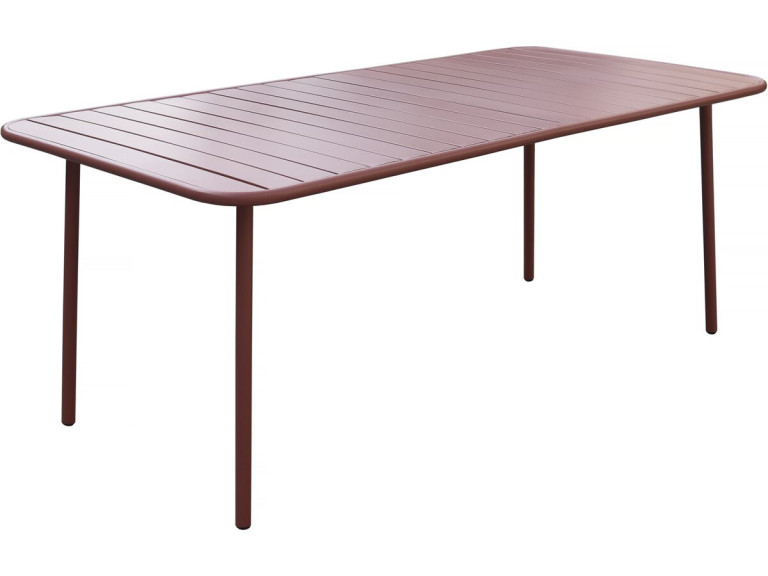 Bilbao metalen tuintafel - 180 x 90 x 71 cm - Terracotta