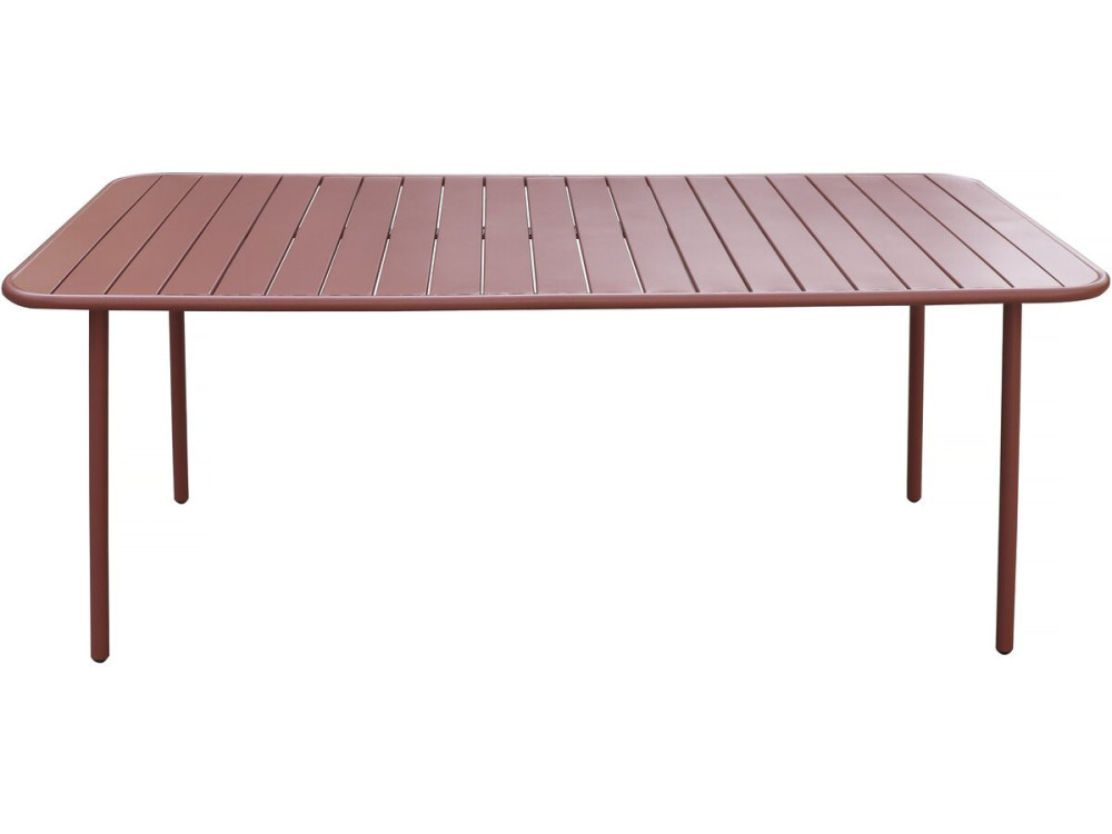 Bilbao metalen tuintafel - 180 x 90 x 71 cm - Terracotta