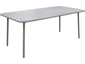 Metalen tuintafel "Bilbao" - 180 x 90 x 71 cm - Taupe