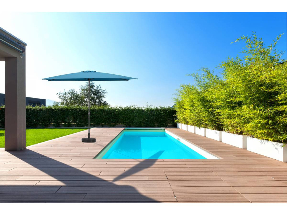 Parasol tuin tuinparasol "Sol 2" - Rechthoekig - 2 x 3 m - Blauw