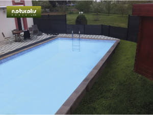 Naturalis" zwembad van houtlook beton - 4,67 x 3,24 x 1,40 m 2