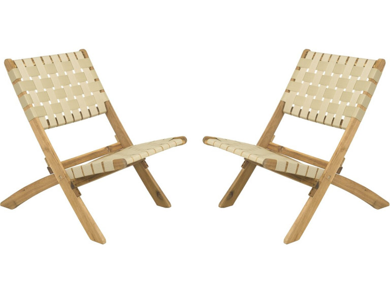 Set van 2 Hanoi houten tuinstoelen - Beige