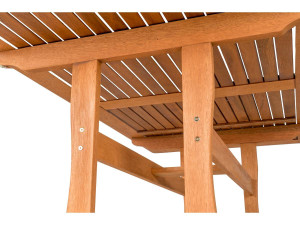 Tuintafel buiten tafel "Osaka" - 180 x 90 cm - Naturel hout 2