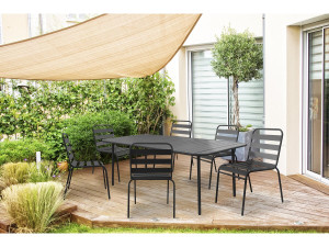 Metalen tuintafel "Bilbao" - 180 x 90 x 71 cm - Grijs 2