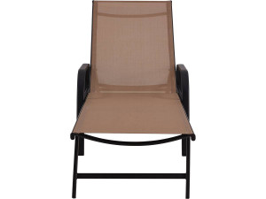 Ligbed set 2 ligstoelen metaal "Farniente" - Taupe - grijs bruin 2