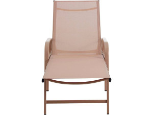 Ligbed set 2 ligstoelen metaal "Farniente" - Bruin - kastanjebruin 2