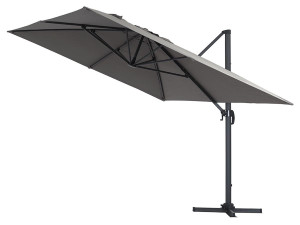 Parasol vrijhangend tuin zweefparasol "Sun 4" - 3 x 4 m - Grijs 2