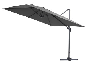 Parasol vrijhangend tuin zweefparasol "Sun 3" - 3 x 3 m - Grijs 2