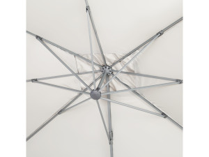 Parasol vrijhangend tuin zweefparasol Aluminium "Sun 4" - Rechthoekig - 3 x 4 m - Ecru - Inclusief parasolvoet tegel / parasolte 2