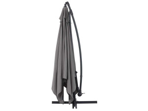 Parasol vrijhangend tuin zweefparasol Aluminium "Ilios 3" - Vierkant - 3 x 3 m - Grijs 2