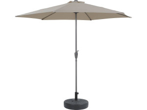 Parasol tuin tuinparasol recht aluminium "Sol" - Rond - Ø 3m - Ecru - Met parasolvoet voor parasoltegels