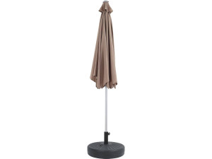 Parasol tuin tuinparasol recht aluminium "Sol" - Rond - Ø 3m - Taupe - grijs bruin - Met parasolvoet voor parasoltegels 2