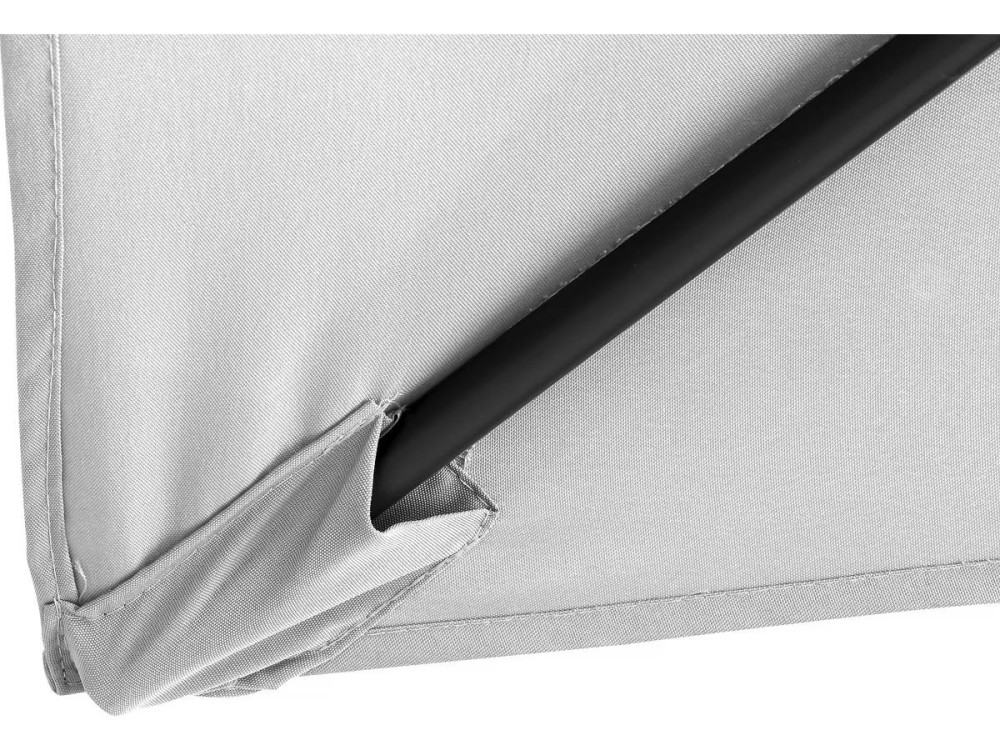 Parasol tuin tuinparasol "Sol 2" - Rechthoekig - 2 x 3 m - Grijs + inclusief parasolvoet tegel / parasoltegels