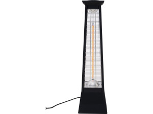 Staande terrasverwamer elektrische heater terras koolstofvezel "Volcano" - 2000W - Zwart
