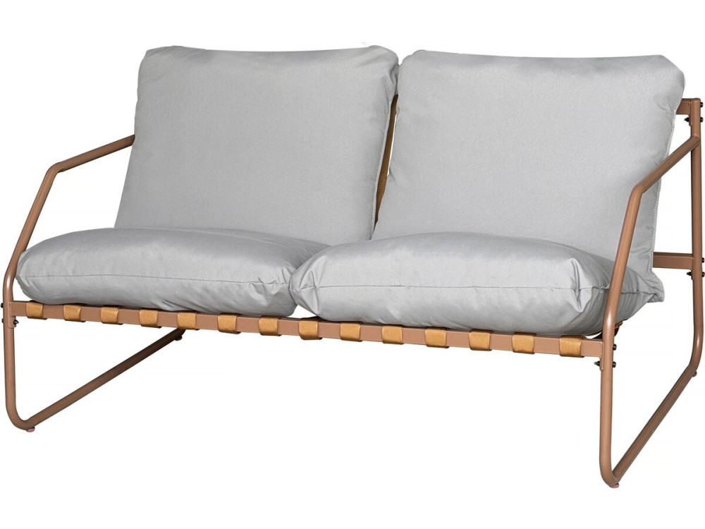 Metalen tuinset "Sora" met kussens - 4 zits - Terracotta