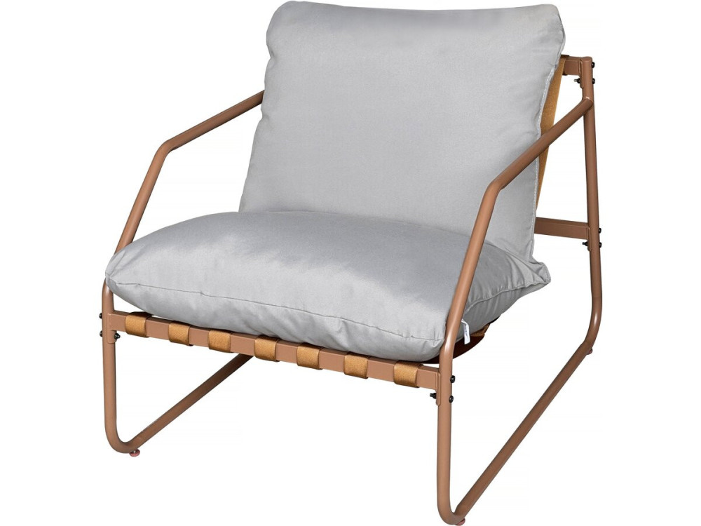 Metalen tuinset "Sora" met kussens - 4 zits - Terracotta