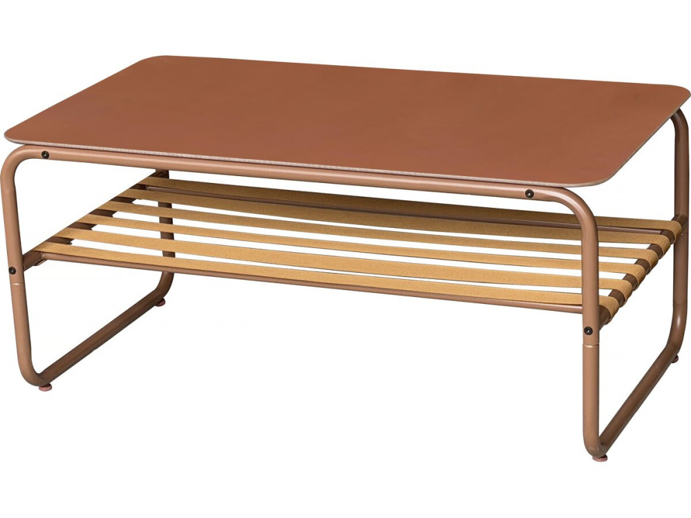 Metalen tuinset "Sora" met kussens - 4 zits - Terracotta